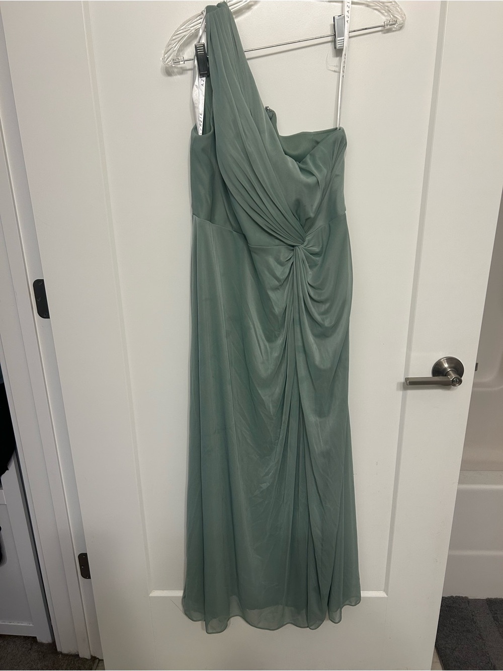 Azazie Brooke Floor Length One-Shoulder Maxi Dress - Picture 3 of 14